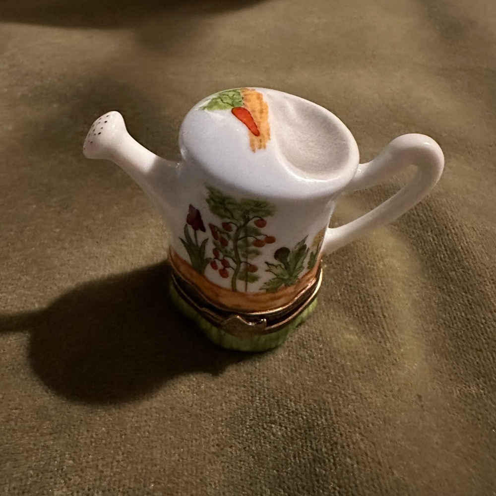 Limoges handpainted watering can